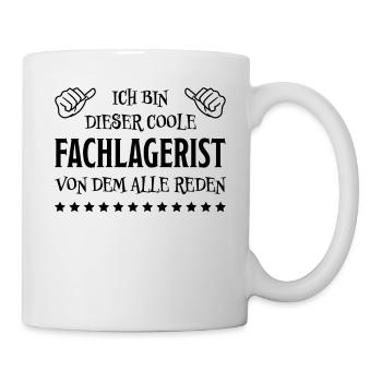 Fachlagerist Stablerfahrer Beruf Lagerist Geschenk - Tasse - Weiß - Rechts
