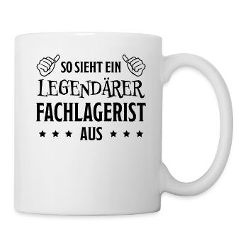 Fachlagerist Stablerfahrer Beruf Lagerist Geschenk - Tasse - Weiß - Rechts