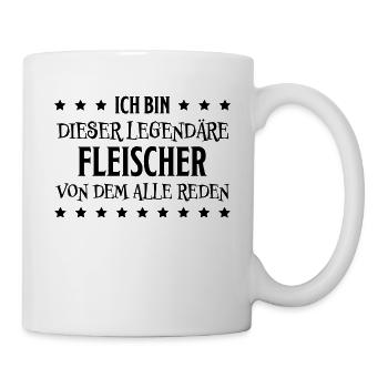 Fleischer Metzger Lustig Spruch Fleischer Geschenk - Tasse - Weiß - Rechts