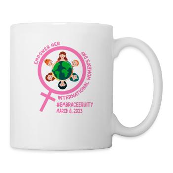 Journée internationale de la femme : Empower Her Embrace Equ - Mug blanc - blanc - Droite