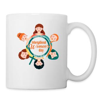 Journée internationale de la femme : Égalité, Embrassez l’équité - Mug blanc - blanc - Droite