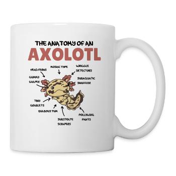 Axolotl Explication Anatomie d’un Axolotl - Mug blanc - blanc - Droite