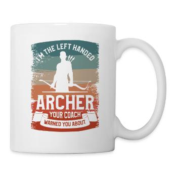 Je suis l’archer gaucher que votre entraîneur vous a averti - Mug blanc - blanc - Droite