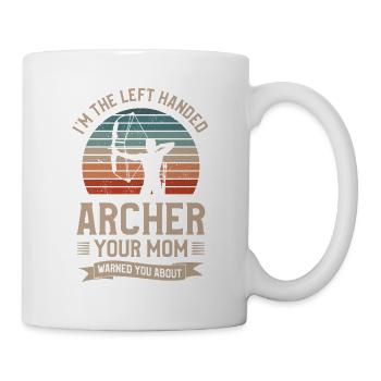 Je suis l’archer gaucher que ta mère t’a prévenu - Mug blanc - blanc - Droite