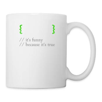! Faux drôle Programmeur de codage Développeur informatique - Mug blanc - blanc - Droite