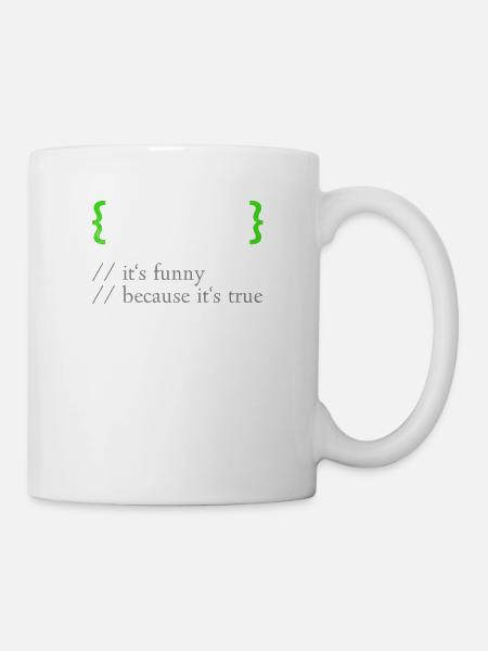 ! Falsch Lustig Programmierer Programmierer Computerentwickler - Tasse - Weiß