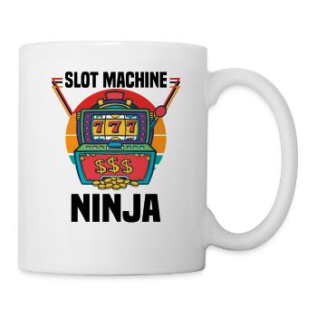 Kasino Glücksspiel Spielautomat Kartenspiel - Tasse - Weiß - Rechts