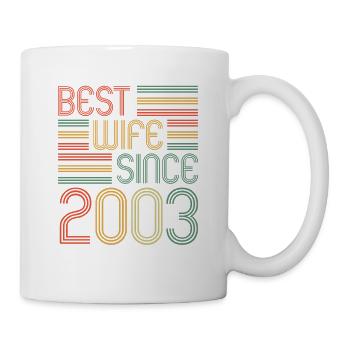 20th Wedding Anniversary Best Wife since 2003 - Mug - white - Right