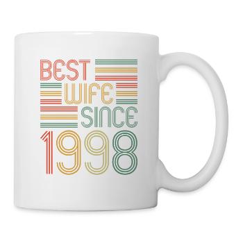25th Wedding Anniversary Best Wife since 1998 - Mug - white - Right