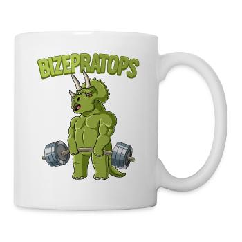 Bizepratops Triceratops Bodybuilding Fitness Gym - Mug - white - Right