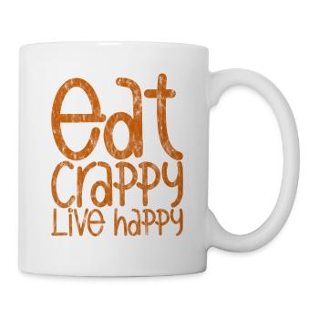 Mangez Crappy Live Happy 3 - Mug blanc - blanc - Droite
