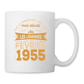 Les Légendes Sont Nées En Février 1955 - Mug blanc - blanc - Droite