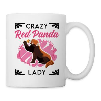 Crazy Red Panda lady Roter Panda - Mug - white - Right