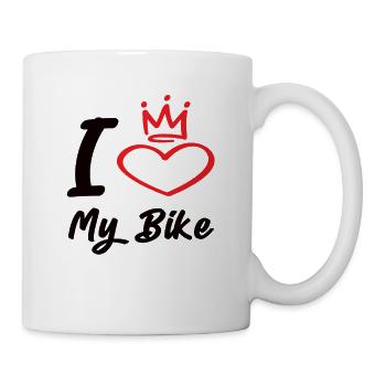 I Love My Bike - Tasse - Weiß - Rechts