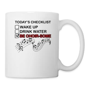 Opernsängerin Sängerin Checkliste Gesangslehrer - Tasse - Weiß - Rechts