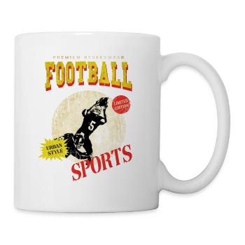 American Football Player Vintage Retro USA Sport - Mug - white - Right