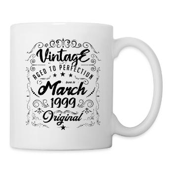 Vintage born in March 1999. Anniversary March 1999 - Mug - white - Right