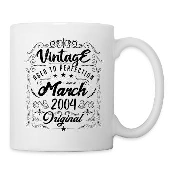 Vintage born in March 2004. Anniversary March 2004 - Mug - white - Right