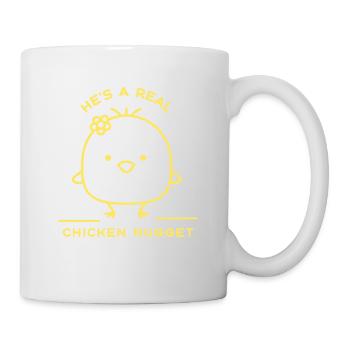 He's A Real Chicken Nugget Retro Funny Chicken - Tasse - Weiß - Rechts