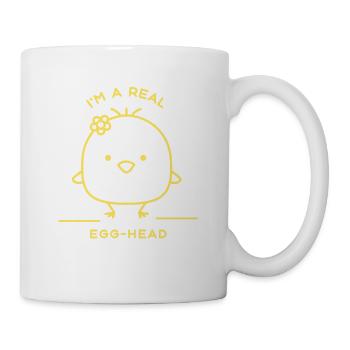 I'm A Real Egg-Head Retro Funny Chicken - Tasse - Weiß - Rechts