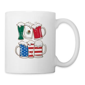 Bière Drapeau mexicain américain Cinco de May - Mug blanc - blanc - Droite