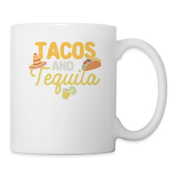 Tacos amusants et Tequila Sombrero mexicain - Mug blanc - blanc - Droite