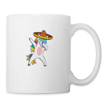 Tupfendes Einhorn Shirt Cinco de Mayo Kinder - Tasse - Weiß - Rechts