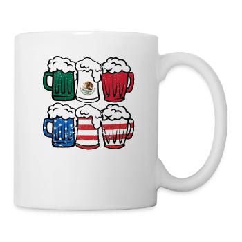 Bière Drapeau mexicain américain Cinco de May - Mug blanc - blanc - Droite
