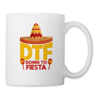 DTF Down To Fiesta Funny Mexican Sombrero Cinco - Mug blanc - blanc - Droite