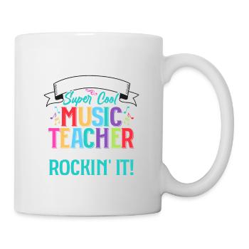 Soyez un professeur de musique super cool mais me voilà rockin - Mug blanc - blanc - Droite
