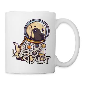 LabbiNaut Labrador Astronauten Hundepapa - Tasse - Weiß - Rechts