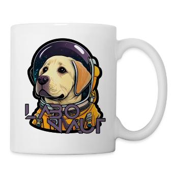 LabbiNaut Labrador Astronauten Hundepapa - Tasse - Weiß - Rechts