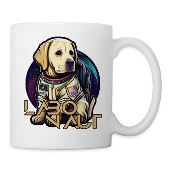 LabbiNaut Labrador Astronauten Hundepapa - Tasse - Weiß - Rechts