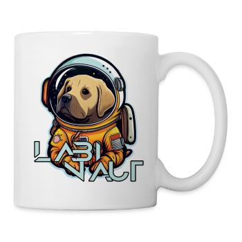 LabbiNaut Labrador Astronauten Hundepapa - Tasse - Weiß - Rechts