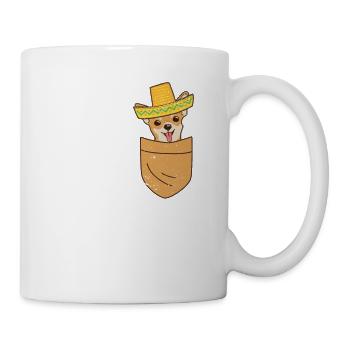 Mexican Chihuahua Feet Sombrero Cinco De May - Mug - white - Right