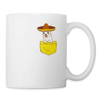 Mexican Chihuahua Feet Sombrero Cinco De May - Mug - white - Right