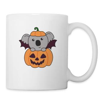 Koala Halloween Costume de chauve-souris de citrouille - Mug blanc - blanc - Droite