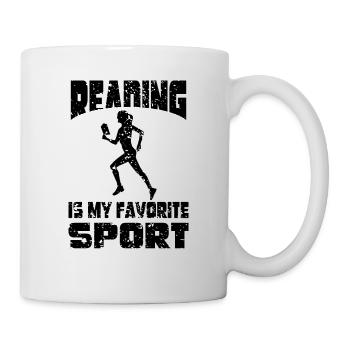Lesen ist mein Lieblingssport - Tasse - Weiß - Rechts
