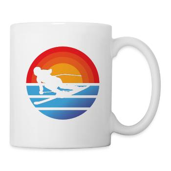 Skiing Ski Ski Design Skifahroutfit Skifahrer - Mug blanc - blanc - Droite