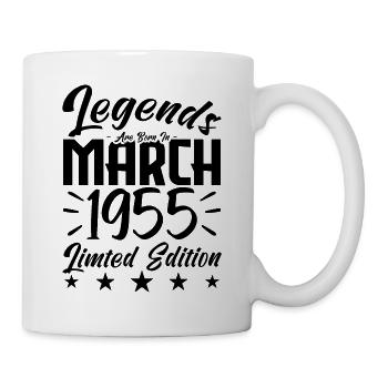 Naissance En Mars 1955. Cadeau d'anniversaire mars - Mug blanc - blanc - Droite