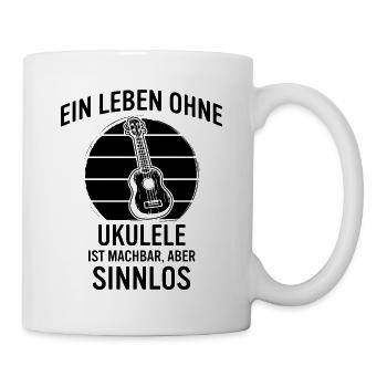 Ukulele Ukulele-Spieler Ukulelist - Tasse - Weiß - Rechts