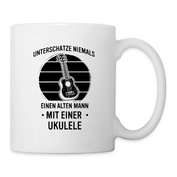 Ukulele Ukulele-Spieler Ukulelist - Tasse - Weiß - Rechts