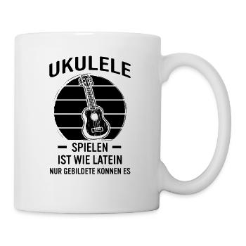 Ukulele Ukulele-Spieler Ukulelist - Tasse - Weiß - Rechts