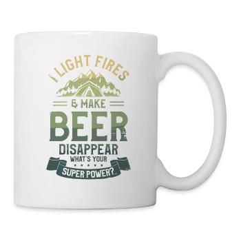 J’allume des feux et fais disparaître la bière Qu’est-ce que c’est que toi - Mug blanc - blanc - Droite
