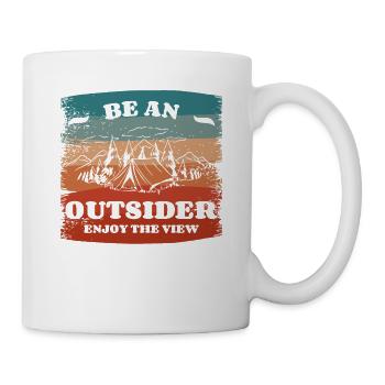 Soyez un outsider Profitez de la vue Bushcraft Camping - Mug blanc - blanc - Droite