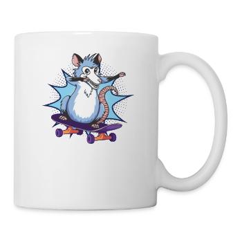 Skateboard Skater Ramp Skating Opossum - Mug - white - Right