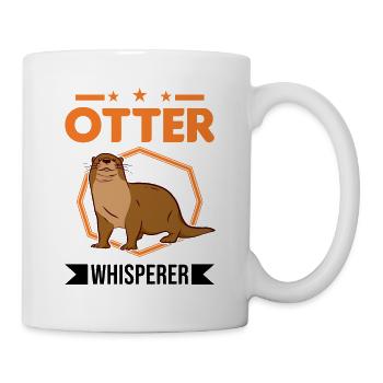 Otter Flüsterer Fischotter Geschenk Seeotter - Tasse - Weiß - Rechts