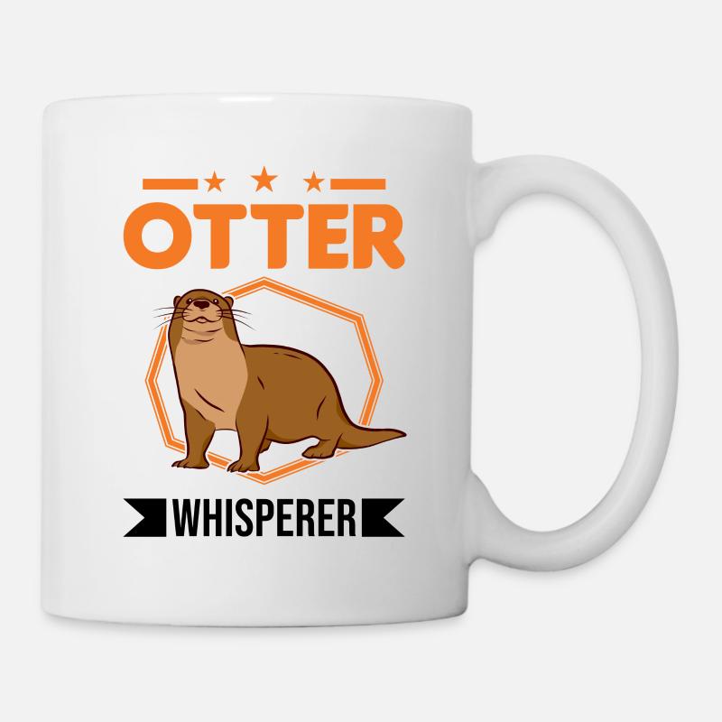 Otter Flüsterer Fischotter Geschenk Seeotter - Tasse - Weiß