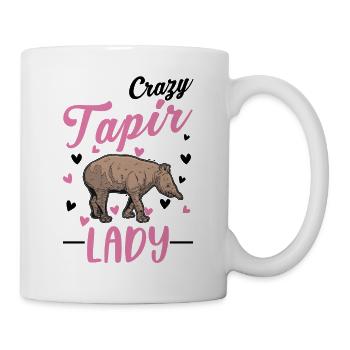 Crazy Tapir lady Tapir Mädchen - Tasse - Weiß - Rechts