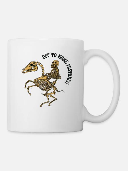 Skelett Reitpferd Fehler Reiten - Tasse - Weiß